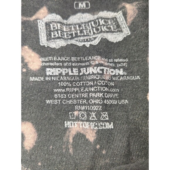 Beetlejuice Beetlejuice Graphic Bleach Tie Dye T-Shirt 2024 Ripple Junction Hot - Picture 4 of 10